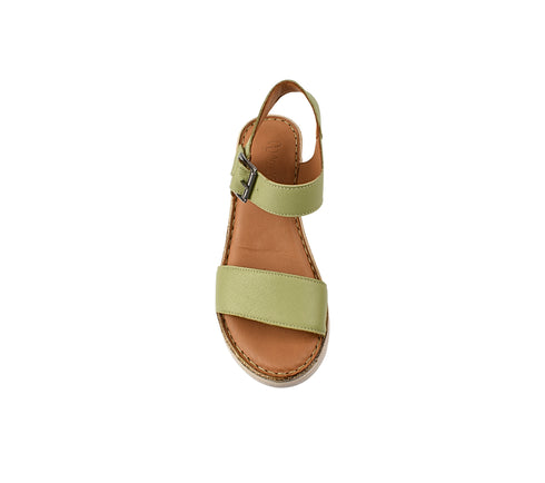 Sandale casual, dama, ANNA VIOTTI, D72-703, verde, piele naturala